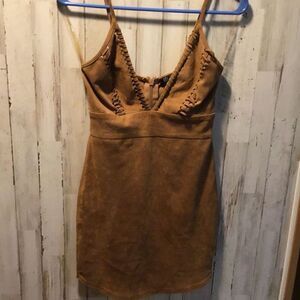 Suede look dress by Hera size small
